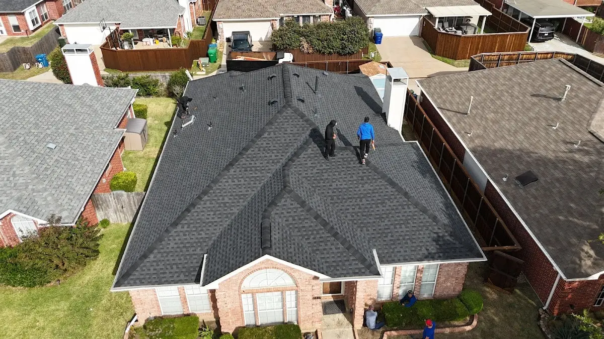 Slate & Tile Roof Repair work in progress on a St. Anthony property
